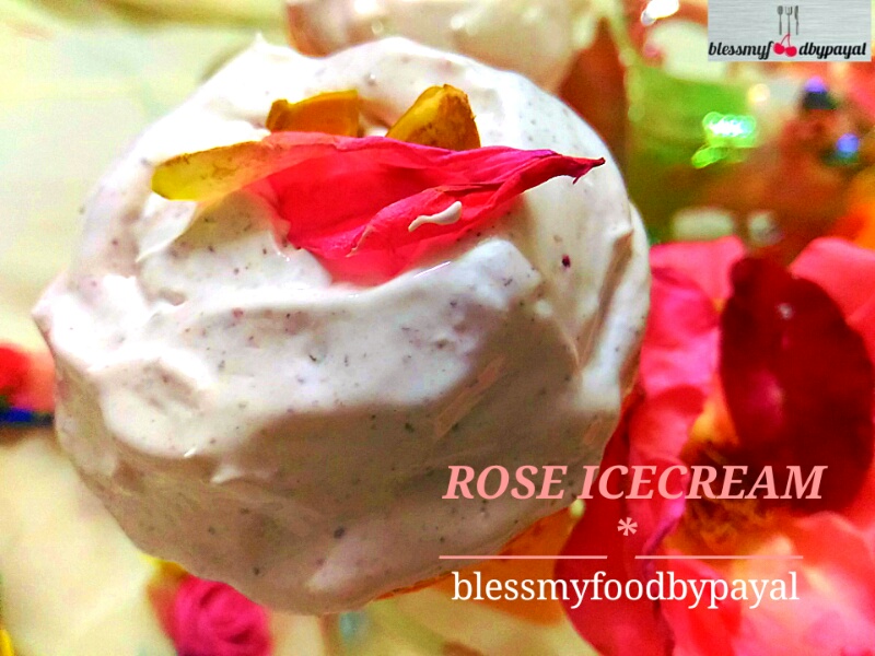 easy rose ice cream