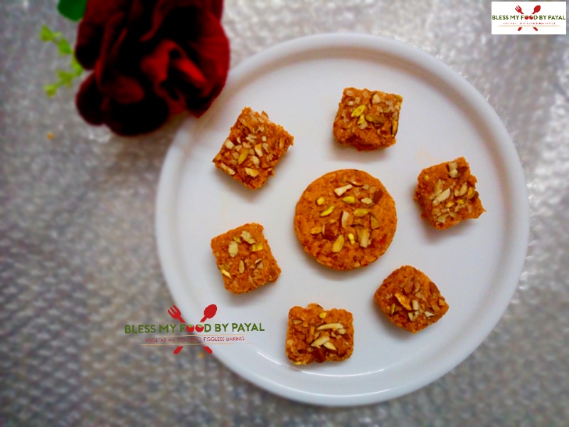 gajar ki barfi with ghee residue