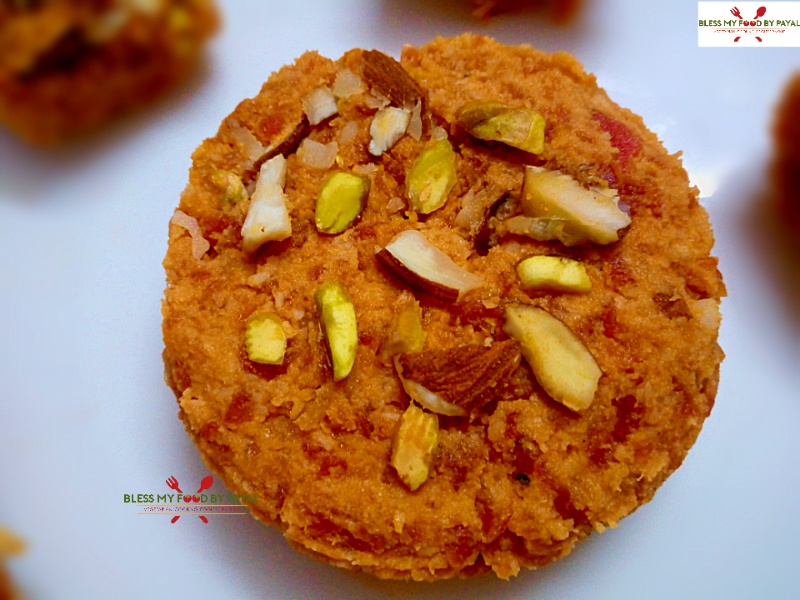 gajar ki barfi with ghee residue