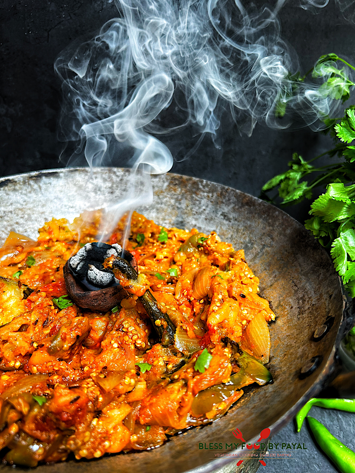 Smoked Baingan Bharta Recipe | Indian eggplant Curry | Baingan ka Bharta