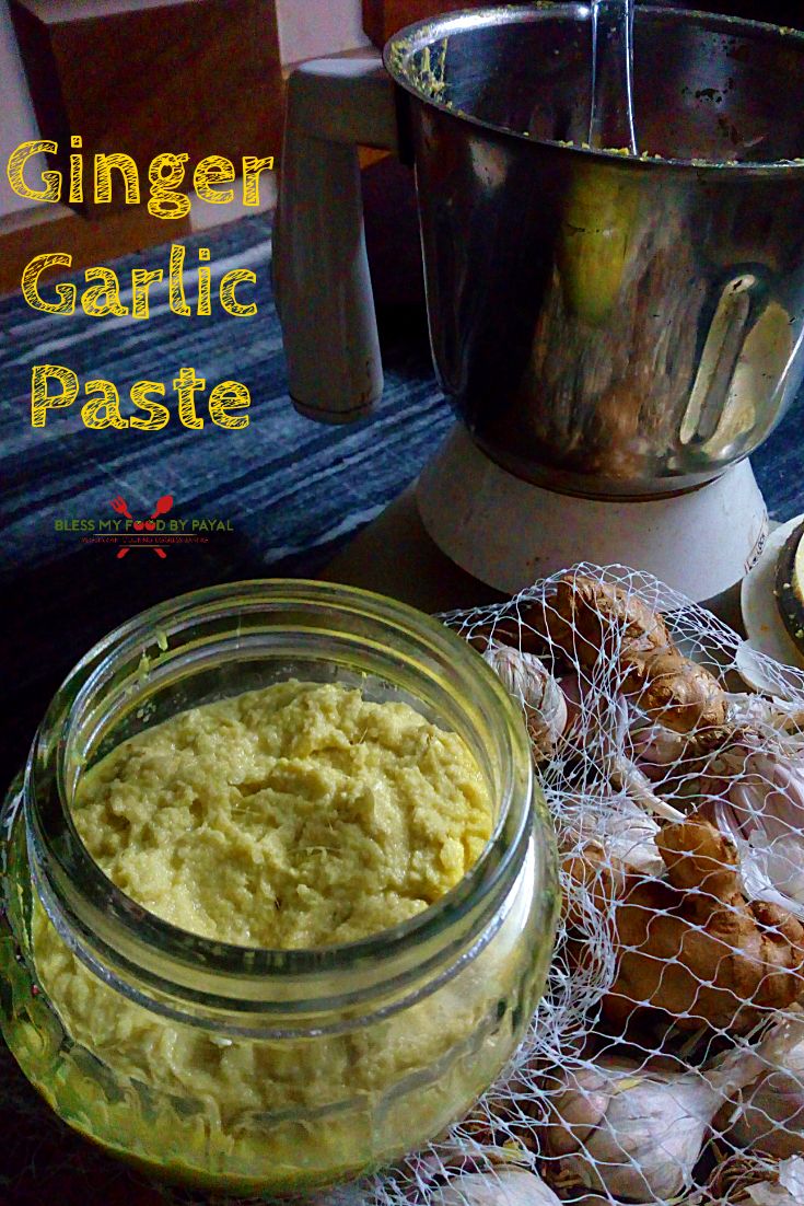 Homemade ginger garlic paste