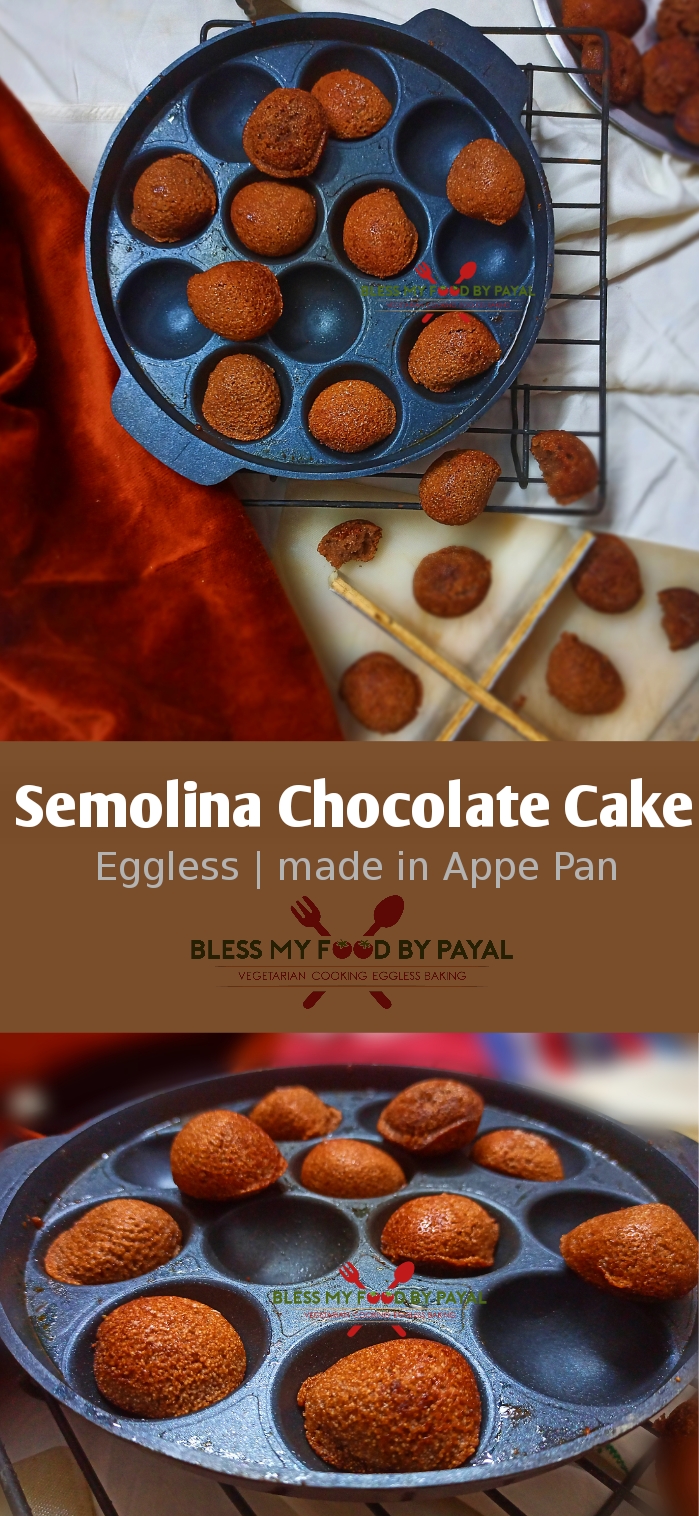 Mini eggless semolina chocolate cake in appam pan | rava chocolate cake pops eggless | suji chocolate cake in appe pan