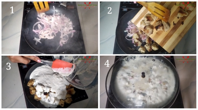 Malai soya chaap recipe | Vegetarian soya malai chaap recipe | how to make malai soya chaap curry