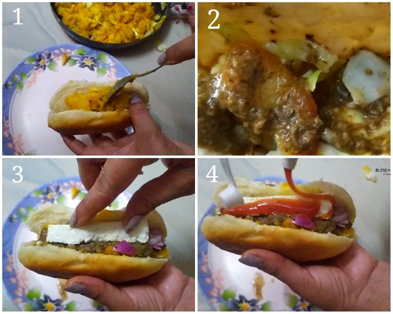Vegetarian hot dogs | eggless hot dog buns | indian style hot dog recipe | hotdog street food of india
