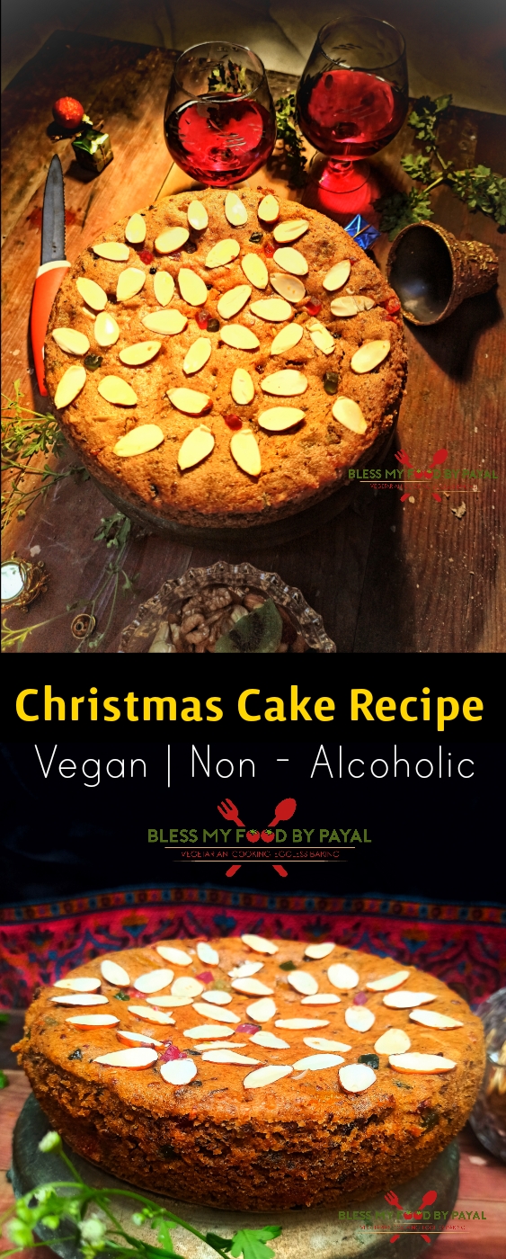 Vegan christmas fruit cake 