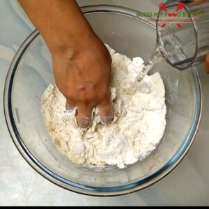 kneading of samosa dough