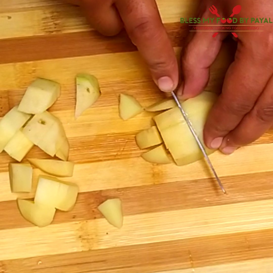 cut potatoes into dices