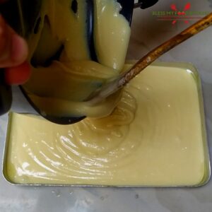 Transfer khoya to greased tray