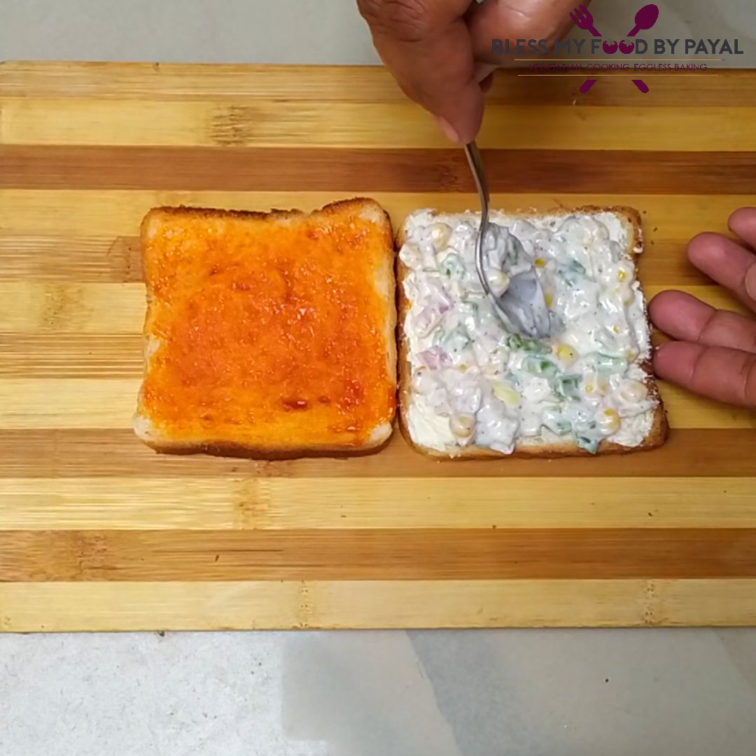 Sweet corn cheese sandwich recipe
