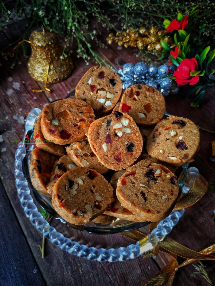 vegan Christmas Fruit cake cookies