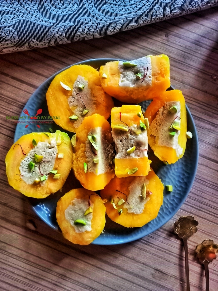 stuffed mango kulfi recipe (vegan)