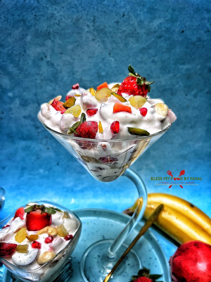 Vegan Indian fruit Cream recipe | Vegan Fruit salad with cream