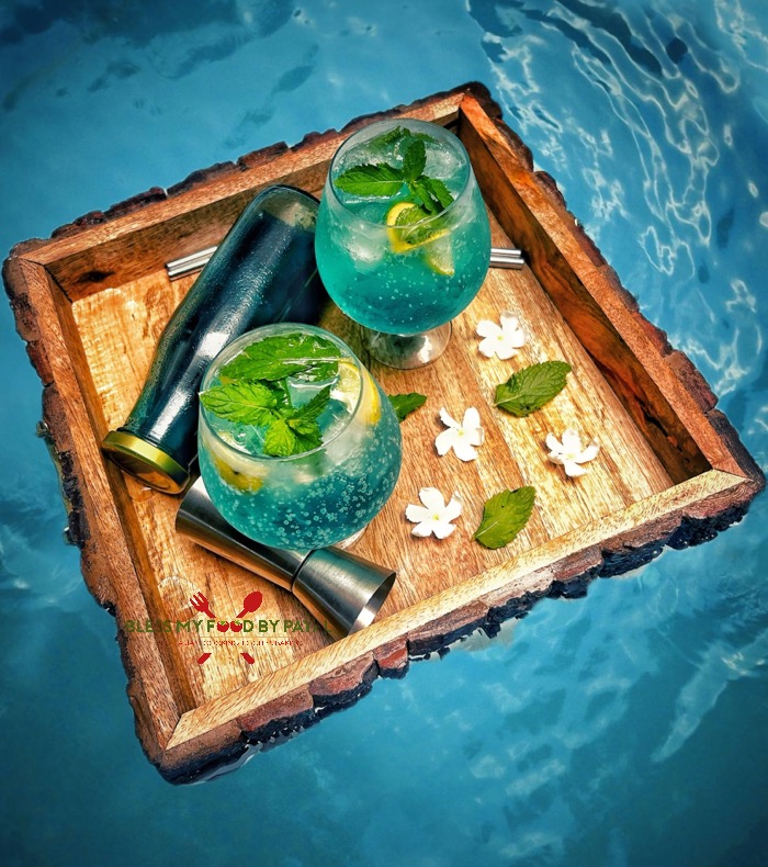 Blue Lagoon Mocktail recipe | Blue Curacao lemonade recipe