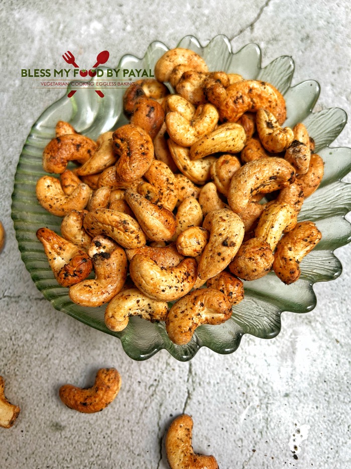 Air fryer roasted masala cashews