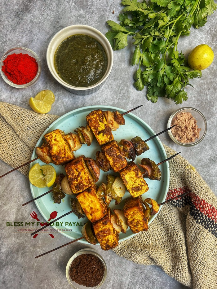 Vegan Tofu Tikka in oven Indian style 