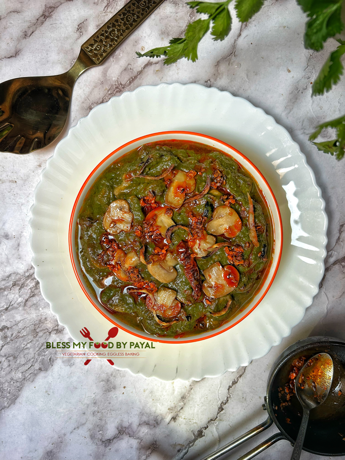 Easy Garlic mushroom with spinach