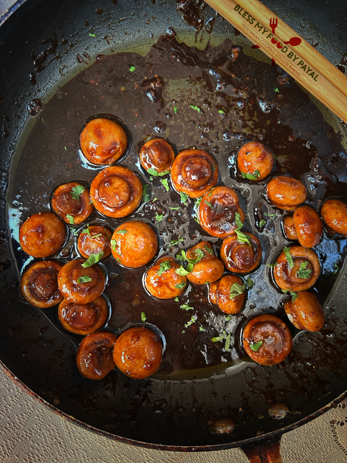 Vegan Honey Garlic Mushrooms Recipe