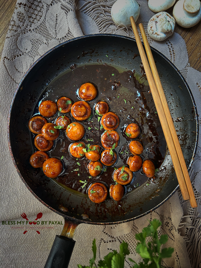 Vegan Honey Garlic Mushrooms Recipe