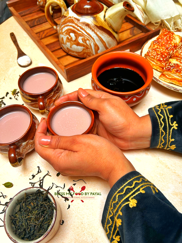 Authentic Kashmiri Noon Chai Recipe - Instant version