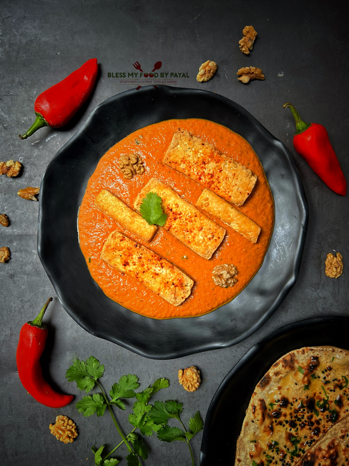 Roasted Red Pepper Walnut Tofu Recipe