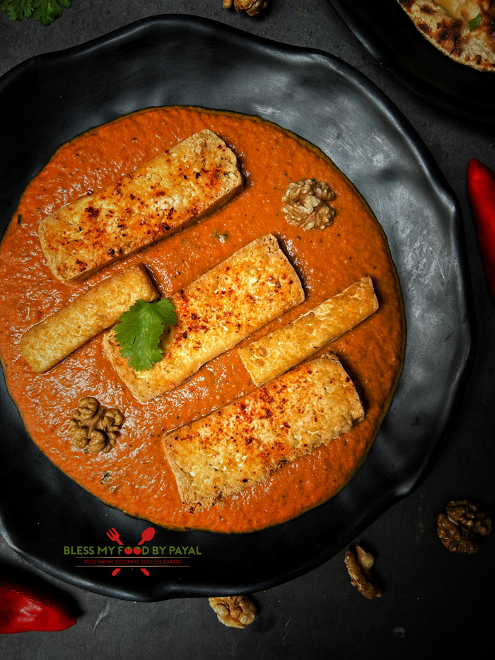 Roasted Red Pepper Walnut Tofu Recipe