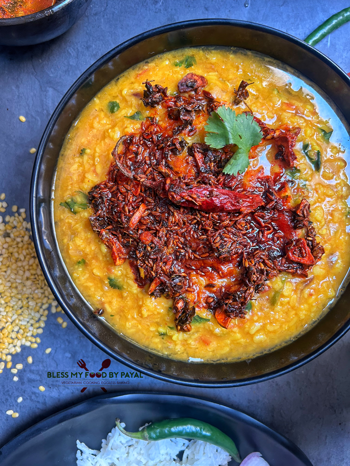 Moong Dal Tadka Recipe without pressure cooker