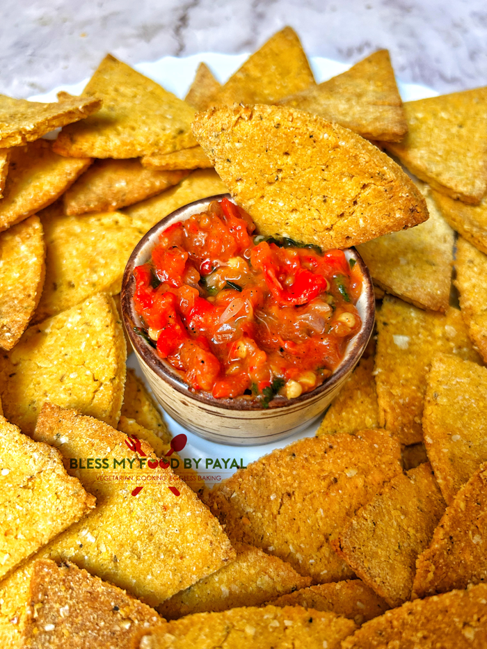 Baked Tortilla Chips Recipe | Crispy homemade Nacho chips recipe