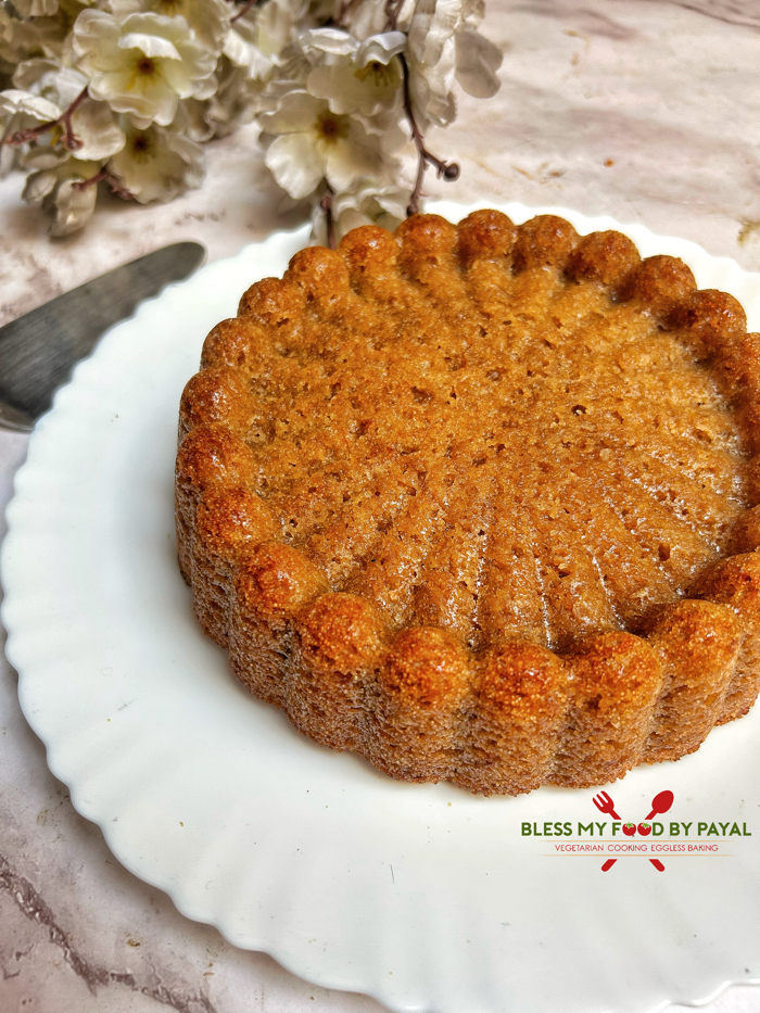 Eggless Semolina And Coconut Cake Recipe