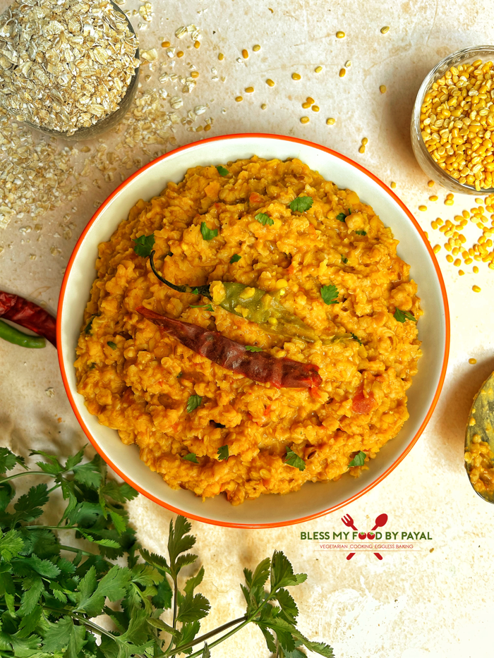 Oats Khichdi Recipe With Yellow Moong Dal