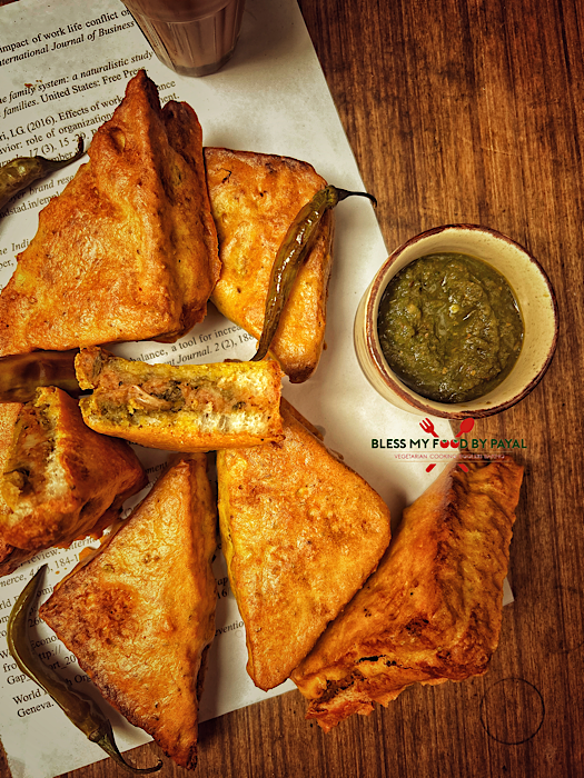 Stuffed Bread pakoda in air fryer
