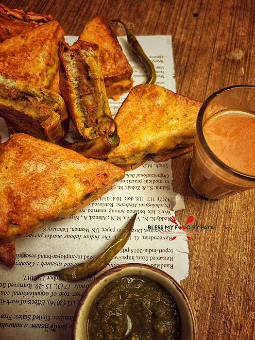 Stuffed Bread pakoda in air fryer