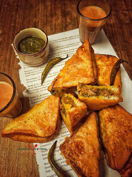 Stuffed Bread pakoda in air fryer