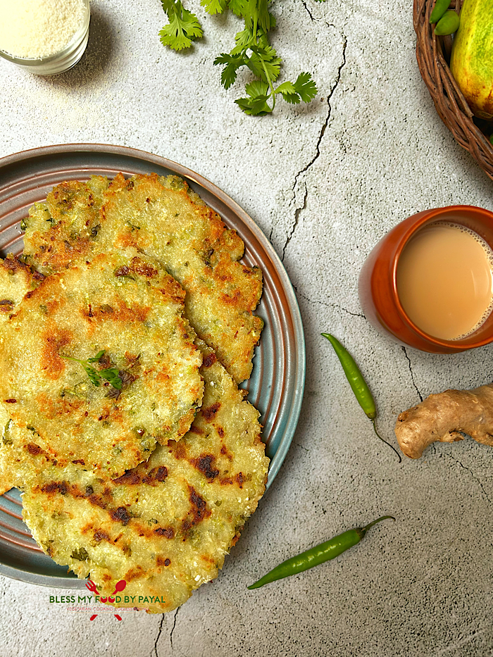 Konkani Taushya Rava Bhakri Recipe | Cucumber Semolina Roti