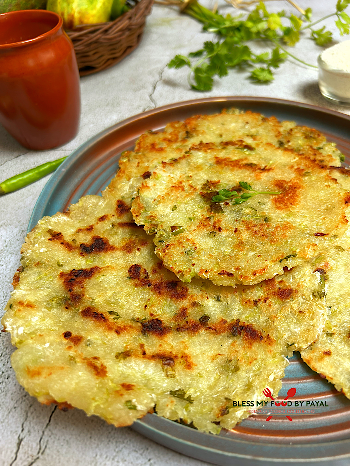 Konkani Taushya Rava Bhakri Recipe | Cucumber Semolina Roti