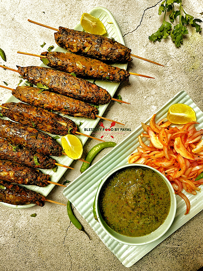 **Mushroom Seekh Kebab in Air Fryer** – A healthy, protein-rich, and delicious vegan snack perfect for parties, tiffin, or evening cravings. mushroom seekh kebab recipe in air fryer