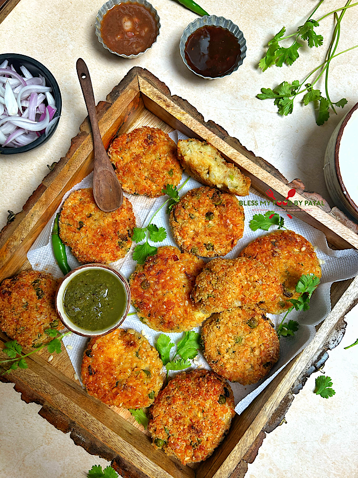 How to Make Extra Crispy Aloo Tikki Using Urad Dal