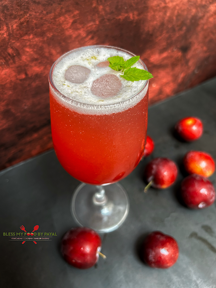 Plum Mocktail Recipe | Aloo Bukhara Sharbat