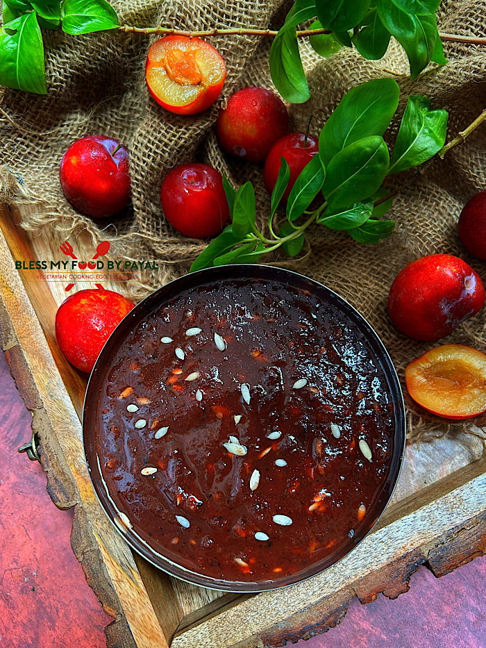 Aloo Bukhara Chutney | Plum Chutney Recipe