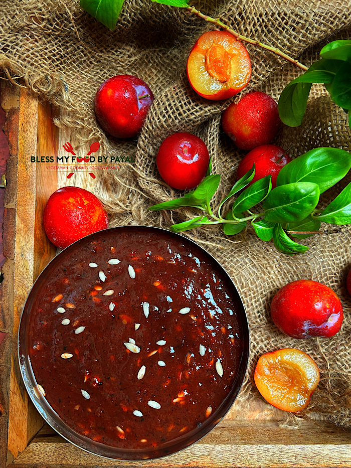 Aloo Bukhara Chutney | Plum Chutney Recipe