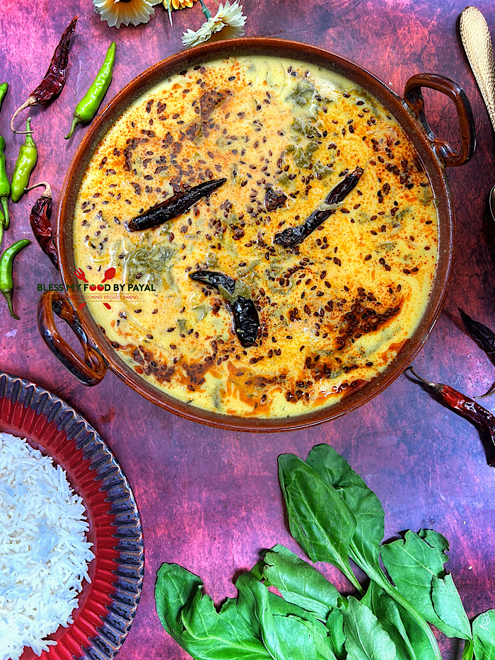 Palak Wali Kadhi | Spinach Kadhi Recipe