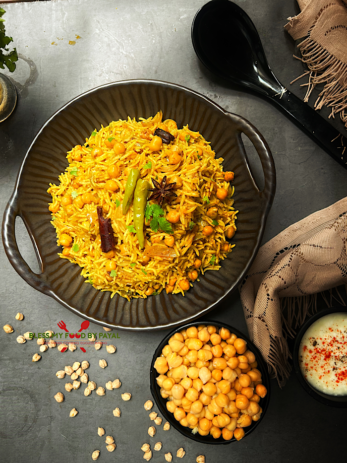 Kabuli Chana Pulao without pressure cooker