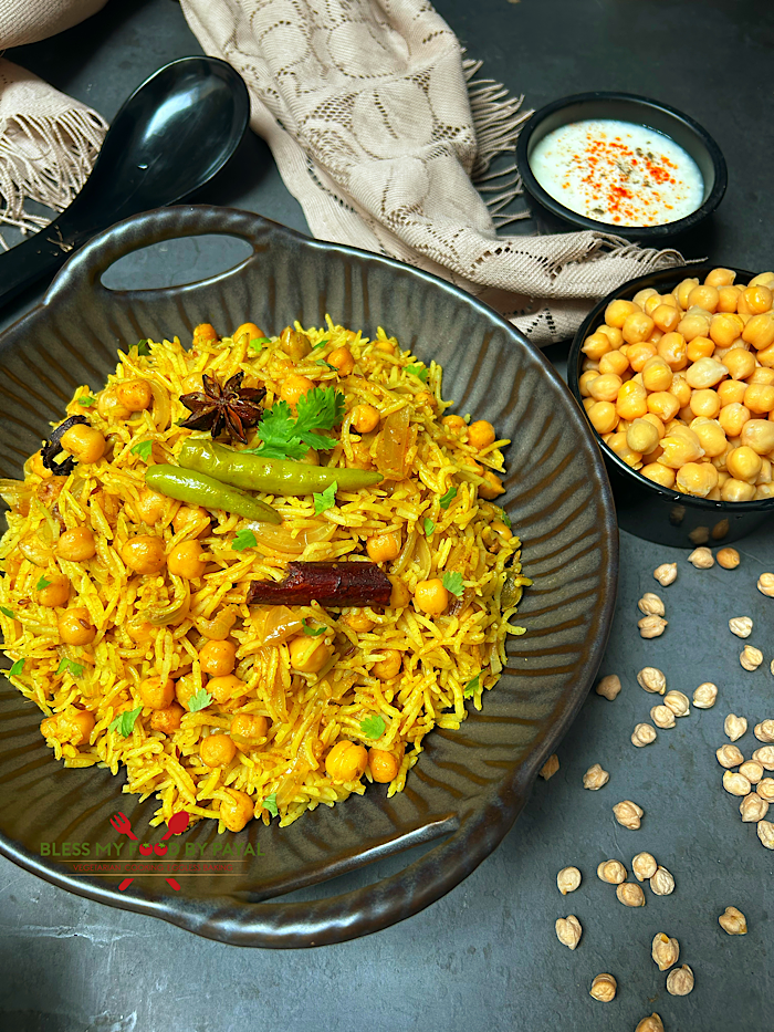 Kabuli Chana Pulao without pressure cooker