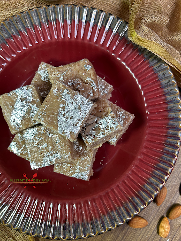 Instant Badam Barfi - No Soak Recipe