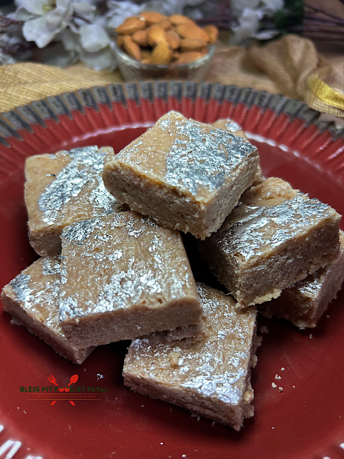 Instant Badam Barfi - No Soak Recipe