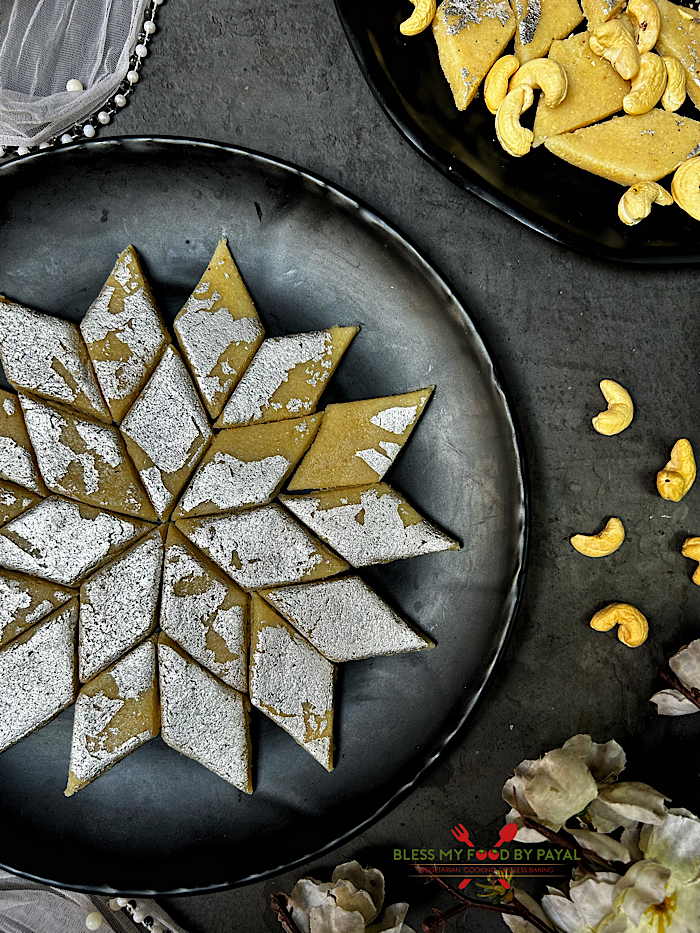 No Fire Kaju Katli | No Cook Kaju Barfi