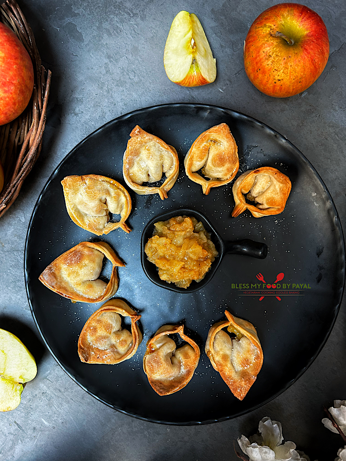 Vegan Apple Wontons in Air Fryer