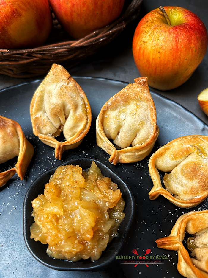 Vegan Apple Wontons in Air Fryer