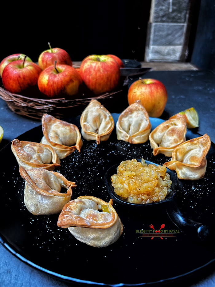 Vegan Apple Wontons in Air Fryer