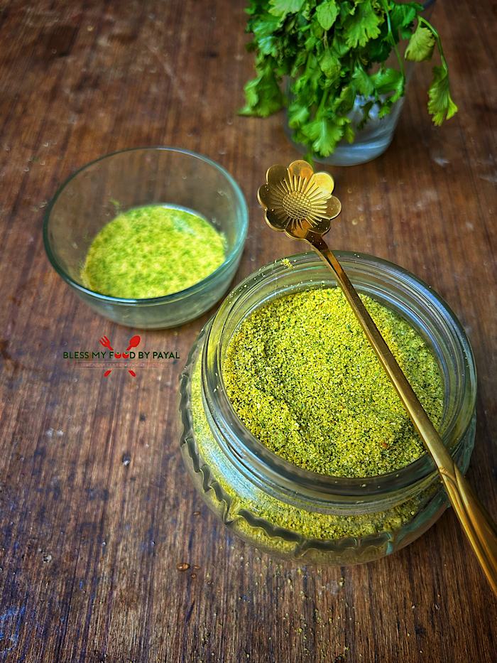 Green chutney Premix Recipe | Green Chutney Powder | Instant Green Chutney Recipe