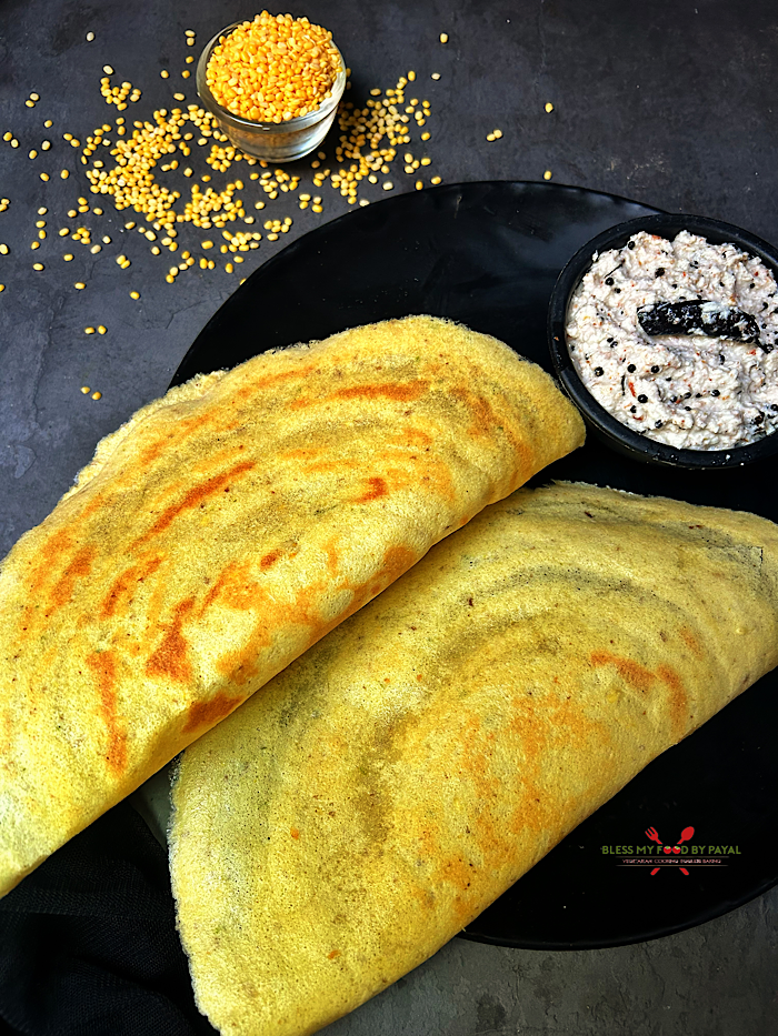 Quick Yellow Moong Dal Dosa Recipe